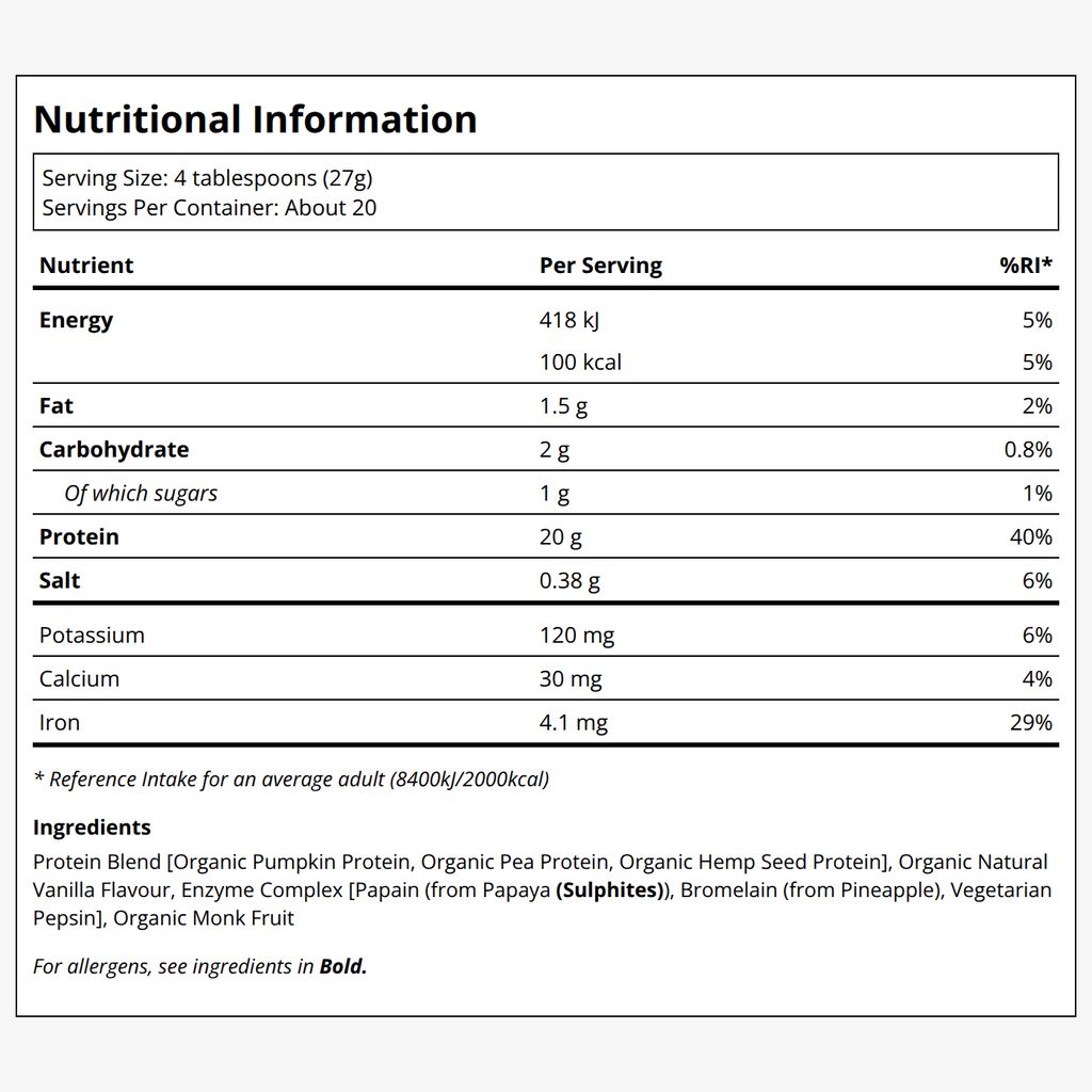 Bio-Pflanzenprotein – Vanille - Image 2