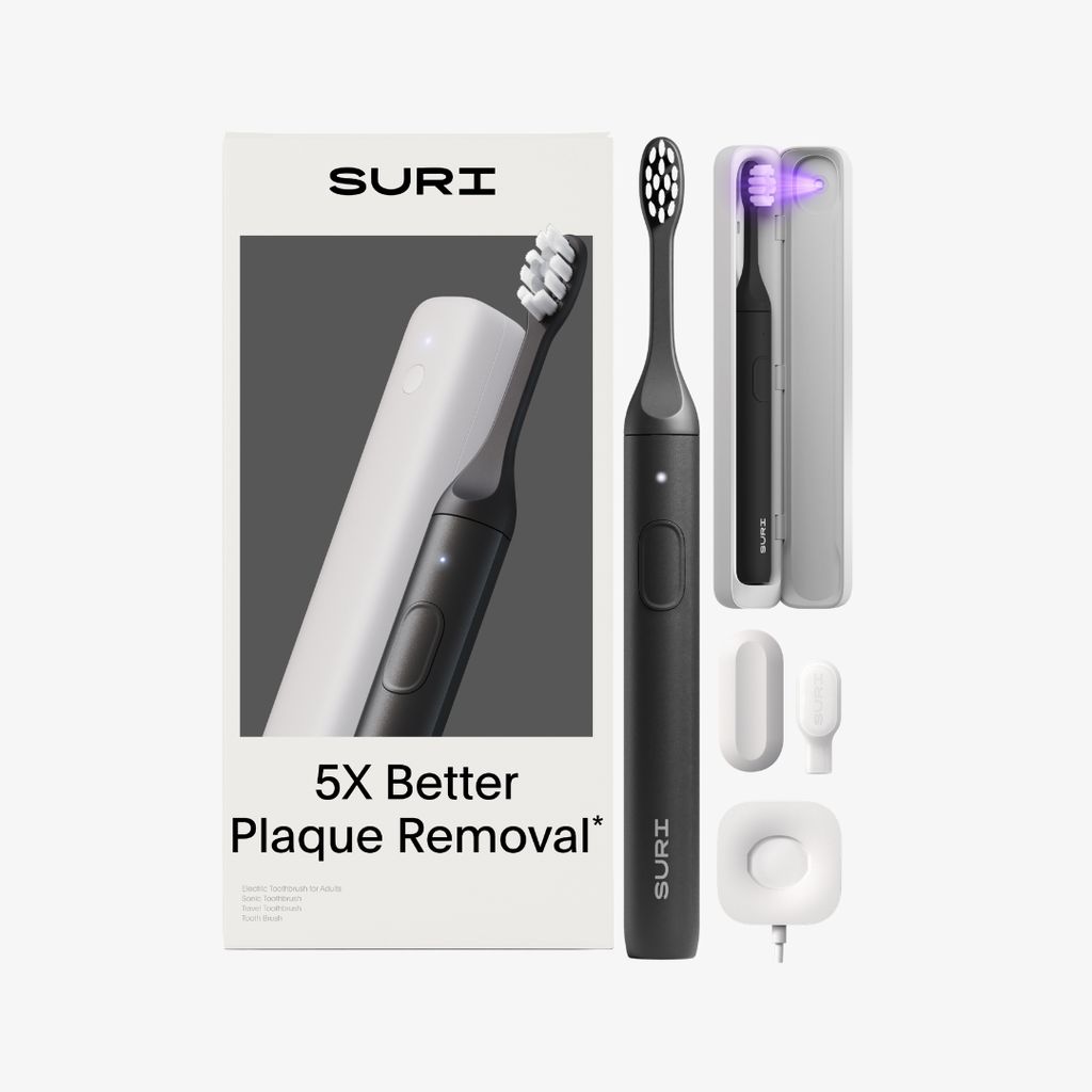 SURI 2.0 Schallzahnbürste mit UV-Reinigungsetui für unterwegs – Mitternachtsschwarz - Image 1