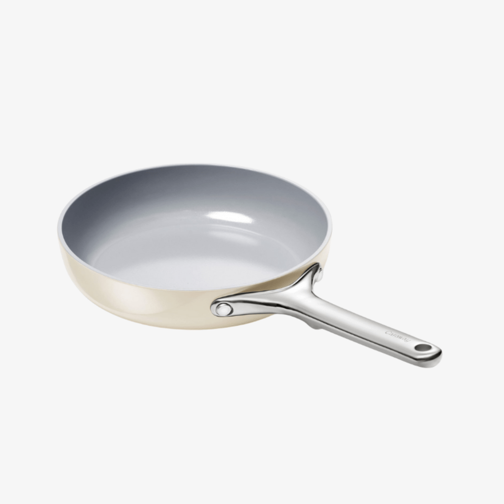 Mini-Bratpfanne und Mini-Topf aus Keramik mit Antihaftbeschichtung, cremefarben - Image 2
