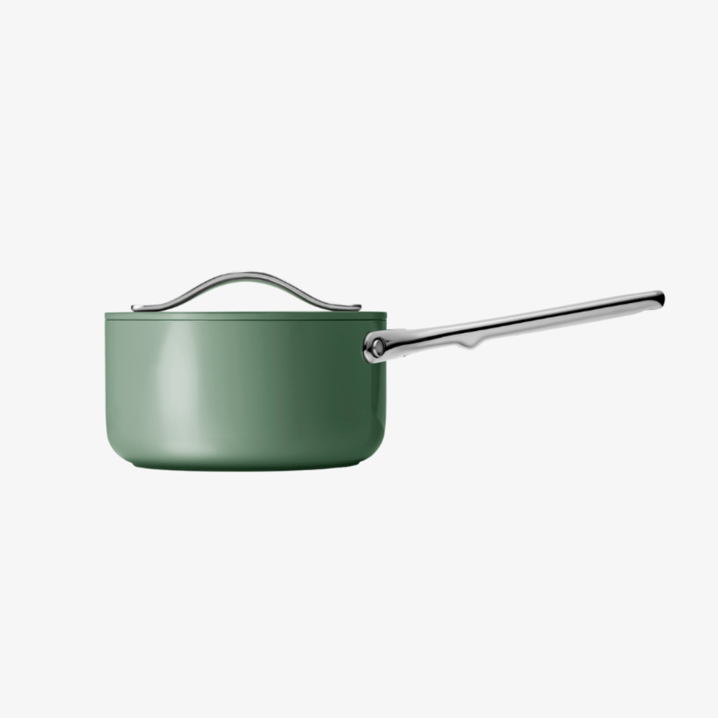 Mini-Bratpfanne und Mini-Topf aus Keramik mit Antihaftbeschichtung, Salbeigrün - Image 3