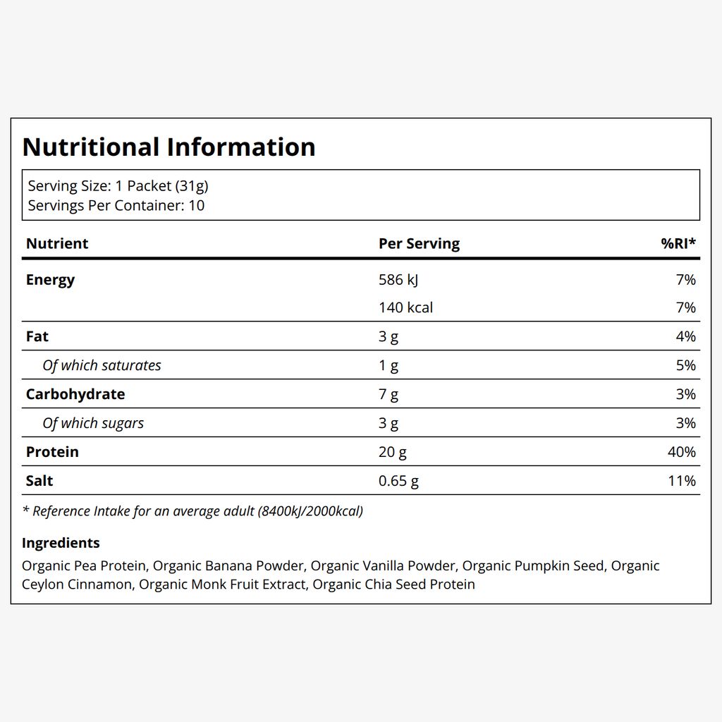 Bananen-Zimt-Pflanzenproteinpulver – Reise-Set - Image 2
